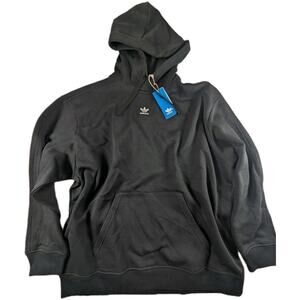 Adidas Womens Small Essentials Oversized Fleece Hoodie Sweatshirt Black NWT